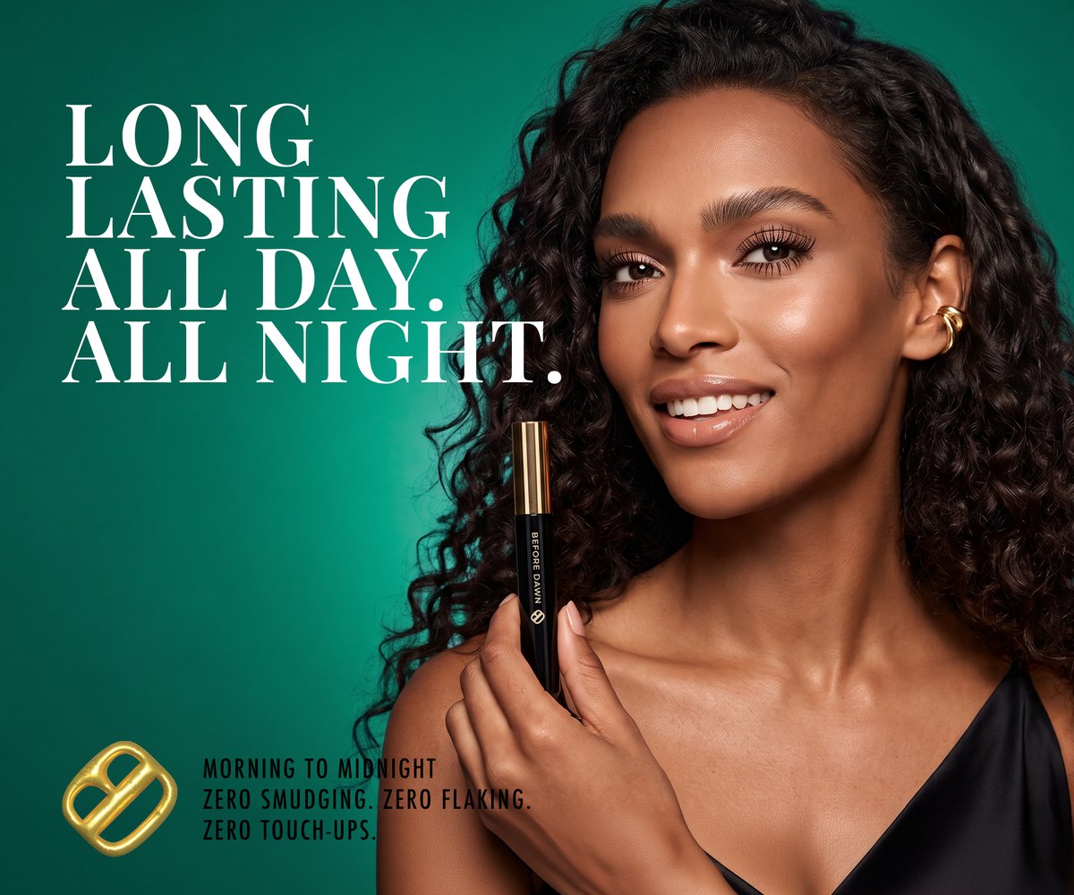 Long lasting all day, all night mascara