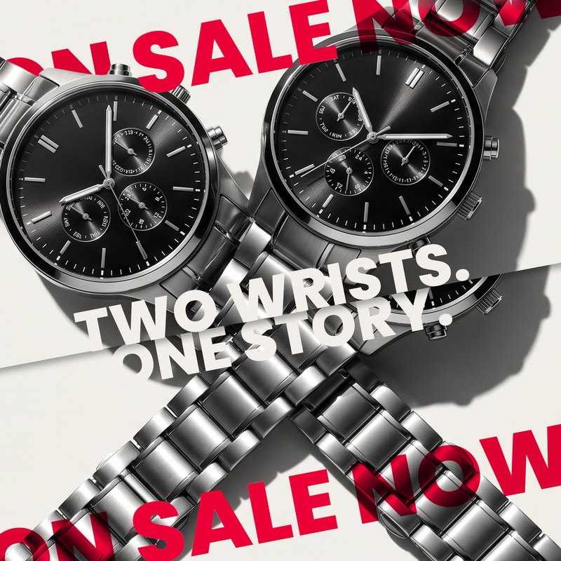 Two wrists, one story — watches on sale now
